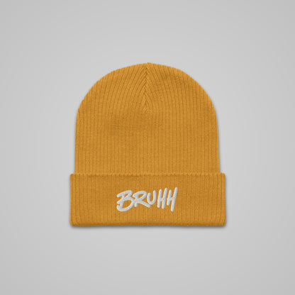 BRUHH BEANIE // Mustard Yellow