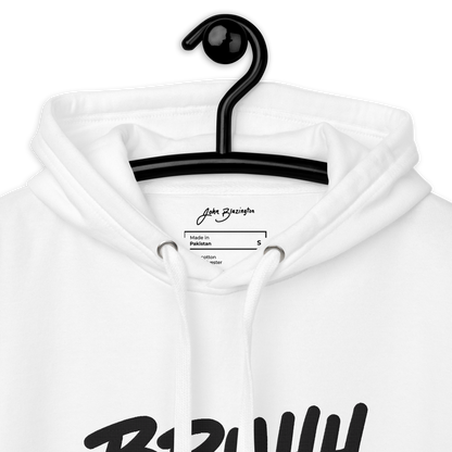 EMBROIDERED BRUHH HOODIE // WHITE